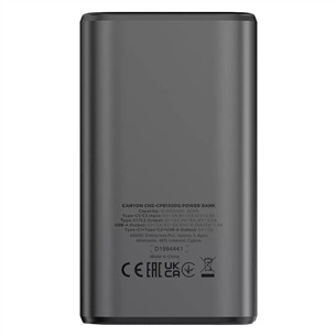 Canyon OnPower 130, 10000 mAh, tamsiai pilka - Išorinė baterija