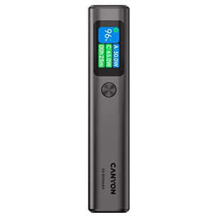 Canyon OnPower 230, 20000 mAh, tamsiai pilka - Išorinė baterija CNS-CPB230DG
