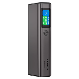 Canyon OnPower 230, 20000 mAh, tamsiai pilka - Išorinė baterija