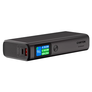 Canyon OnPower 230, 20000 mAh, tamsiai pilka - Išorinė baterija