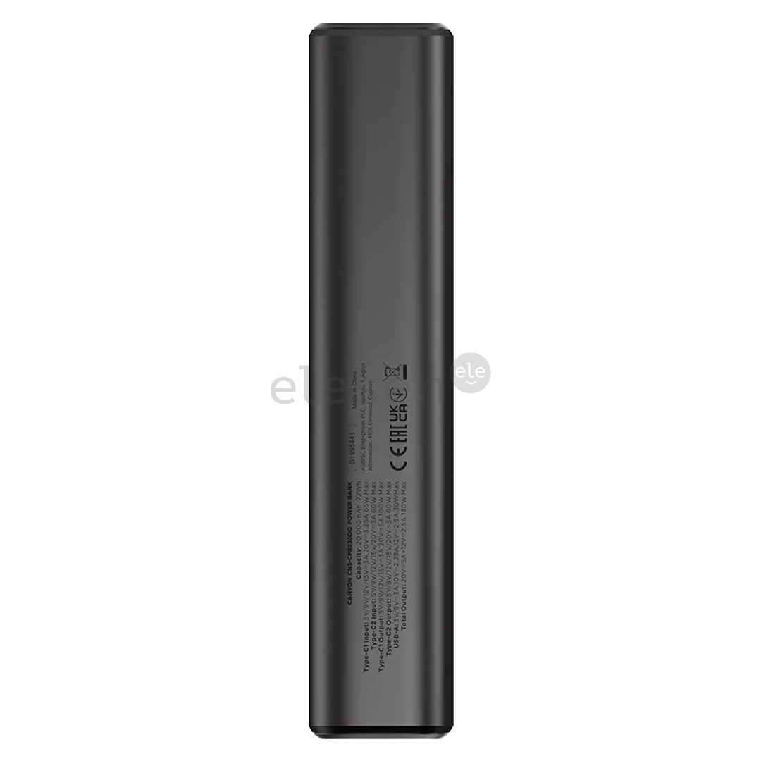 Canyon OnPower 230, 20000 mAh, dark gray - Power bank