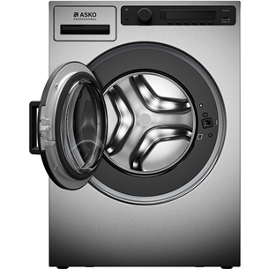Asko, Professional, 9 kg, gylis 70,6 cm, 1400 rpm, nerūdijančio plieno spalva - Skalbimo mašina