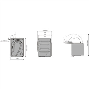 Asko, Professional, 7 кг, глубина 65,4 см, нерж. сталь - Сушильная машина