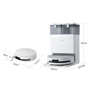 Ecovacs Deebot X8 OMNI, Wet & Dry, baltas - Dulkių siurblys robotas
