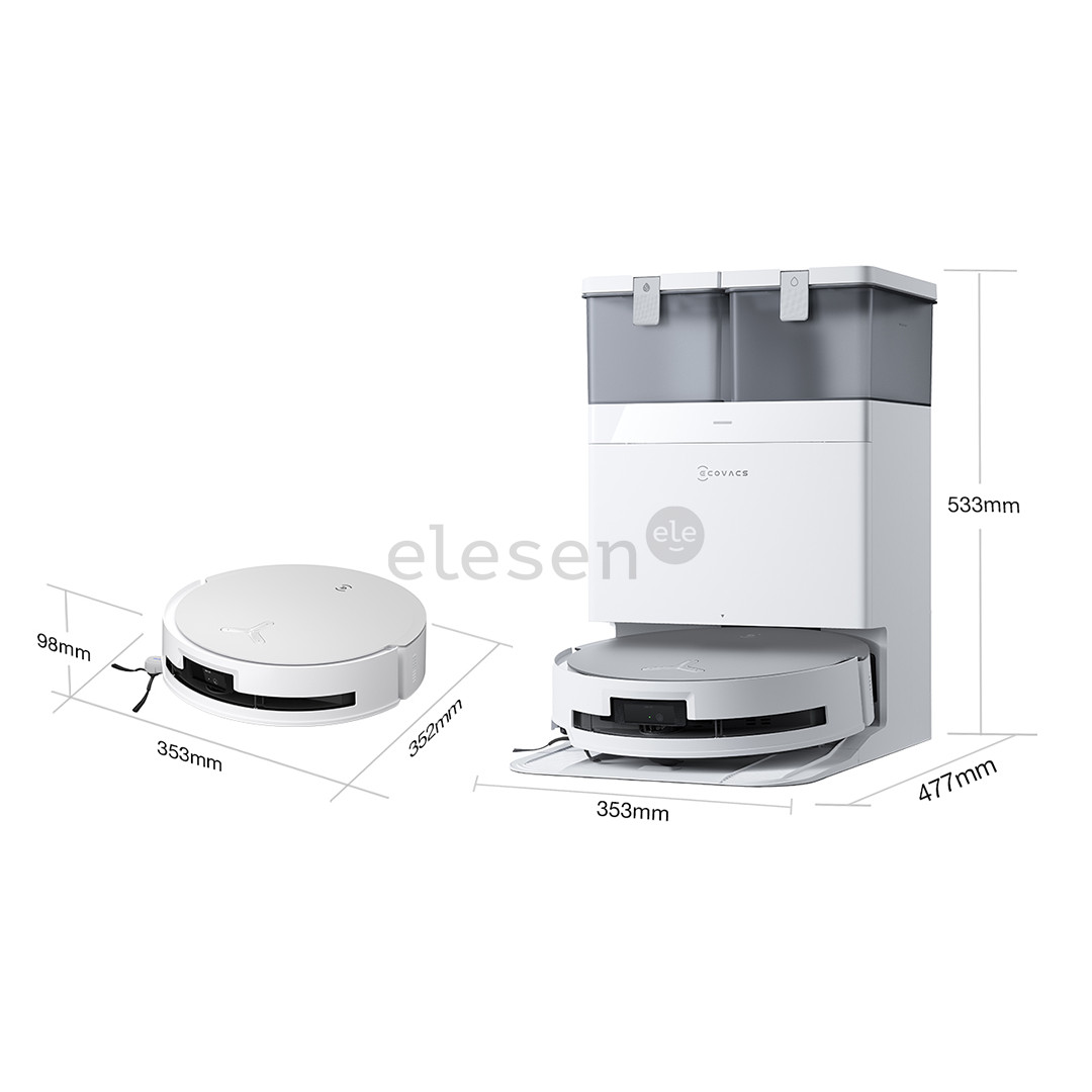 Ecovacs Deebot X8 OMNI, Wet & Dry, white - Robot vacuum cleaner