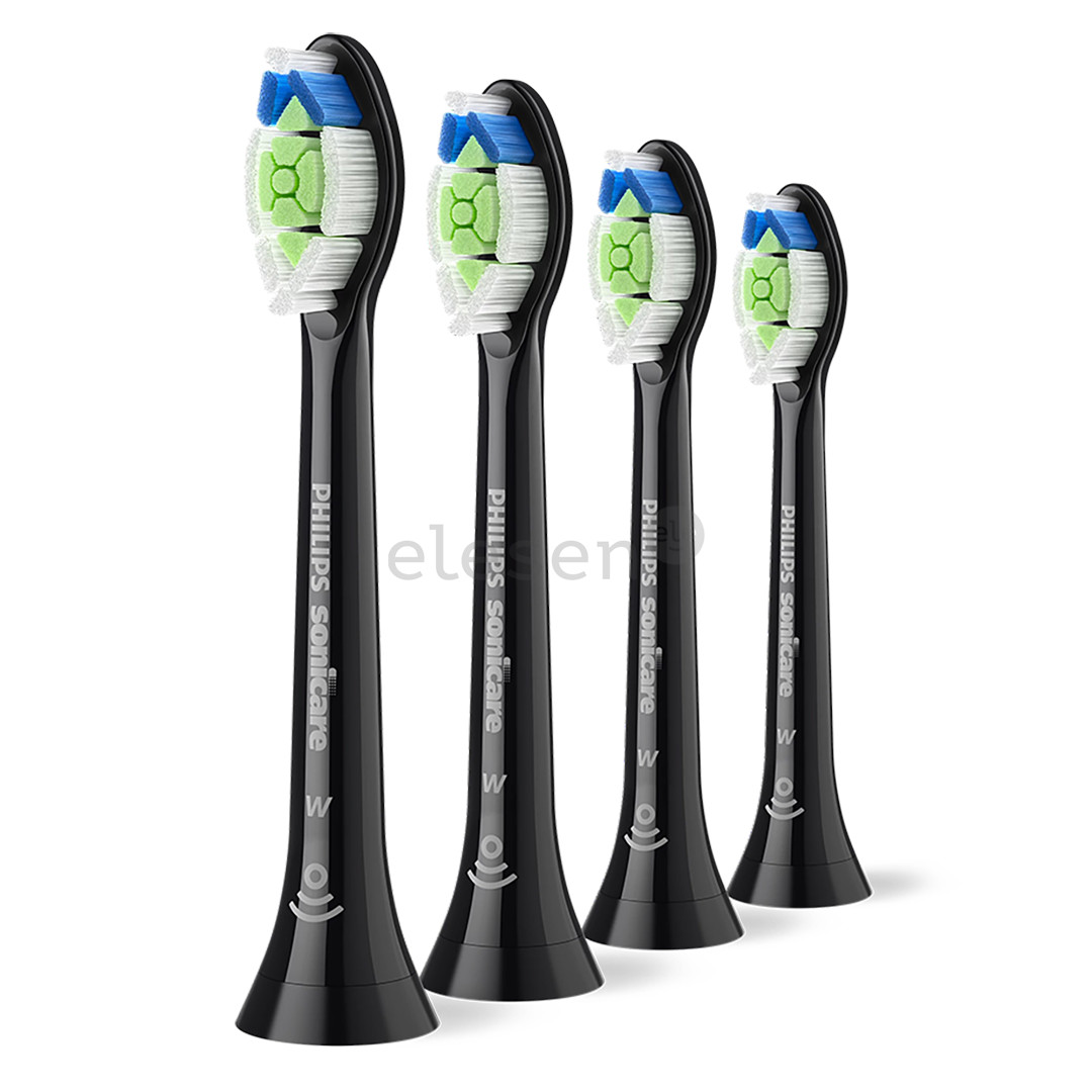 Philips Sonicare Optimal White, 4 vnt., juodi - Dantų šepetėlių antgaliai