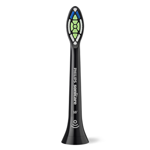 Philips Sonicare Optimal White, 4 vnt., juodi - Dantų šepetėlių antgaliai