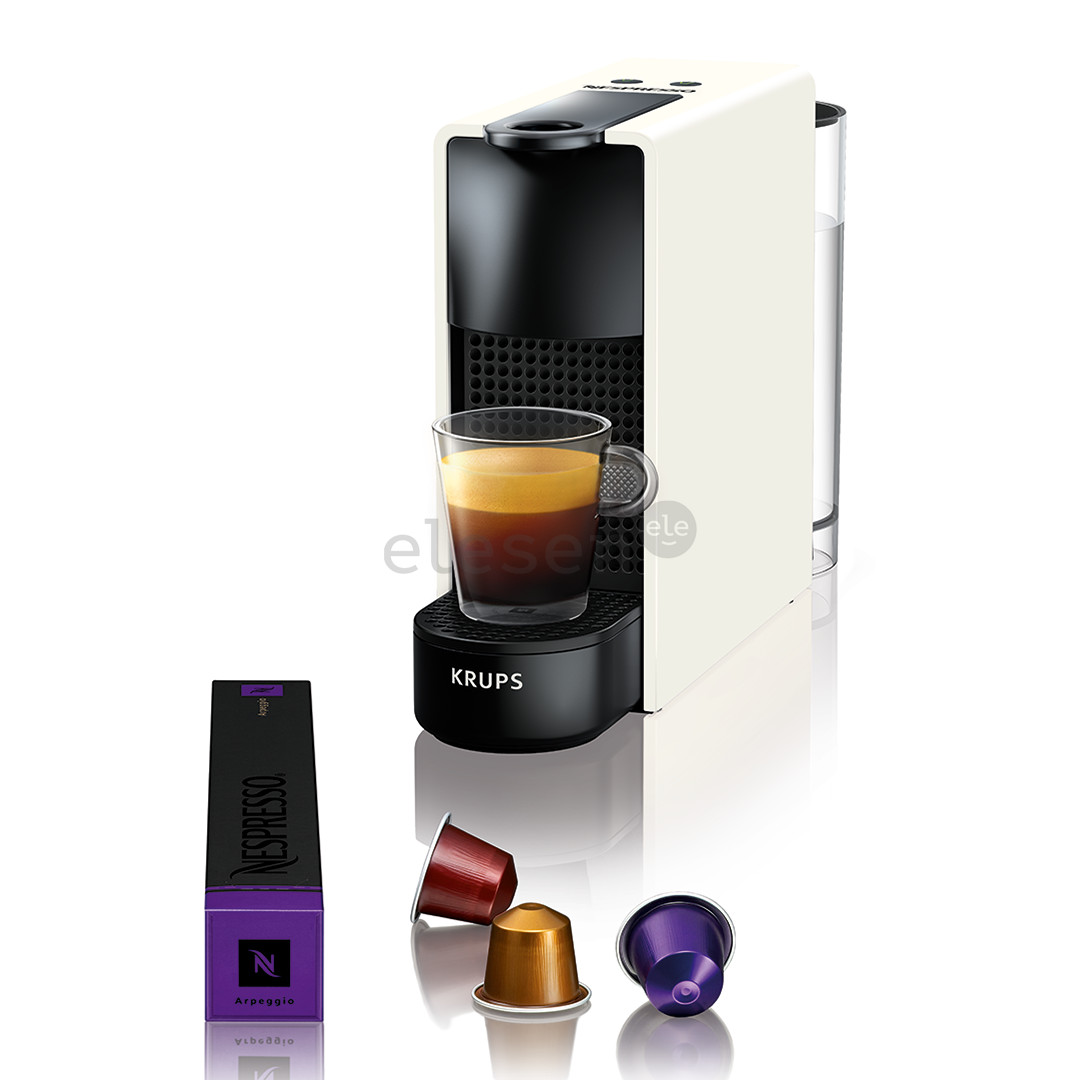 Krups Nespresso Essenza Mini, baltas – Kapsulinis kavos aparatas