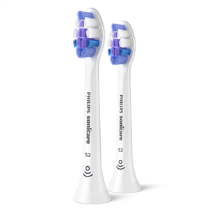 Philips Sonicare S2 Sensitive, 2 vnt., balti - Dantų šepetėlio antgaliai HX6052/87
