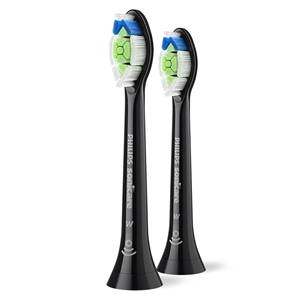 Philips Sonicare Optimal White, 4 vnt., juodi - Dantų šepetėlių antgaliai HX6062/88