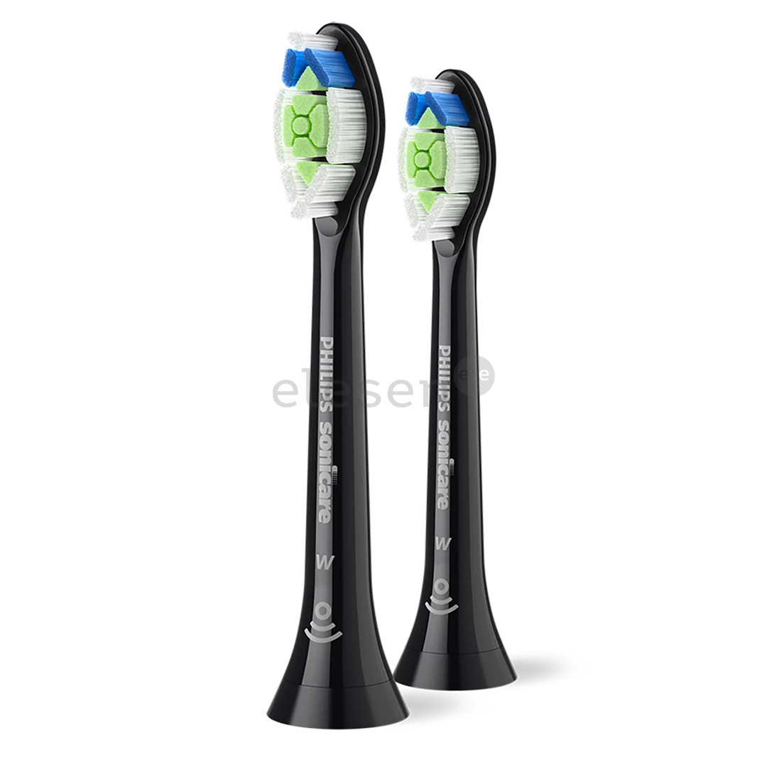 Philips Sonicare Optimal White, 2 vnt., juodi - Dantų šepetėlių antgaliai