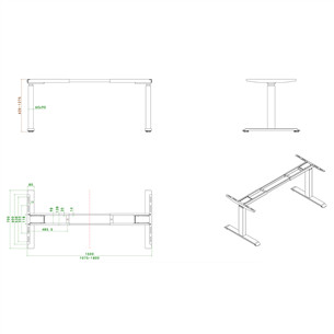 Seisuk Smart, 120 x 75 cm, white - Motorized desk
