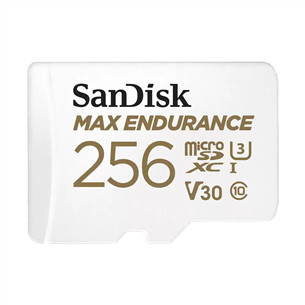 SanDisk Max Endurance, 256 GB, microSDHC, balta - Atminties kortelė SDSQQVR-256G-GN6IA