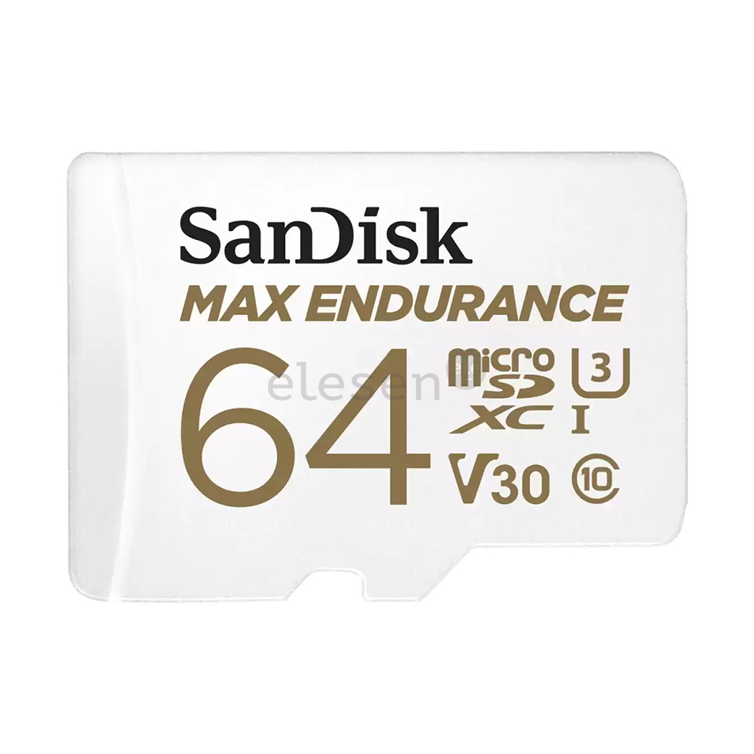 SanDisk Max Endurance, 64 ГБ, MicroSDXC, белый - Карта памяти