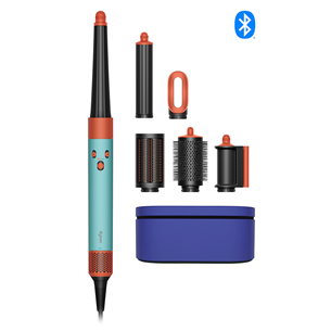 Dyson Airwrap i.d.™, Bluetooth®, 1300 W, Ceramic Patina/Topaz, mėlynas/oranžinis - Daugiafunkcis plaukų formavimo prietaisas AIRWRAP.IDCT