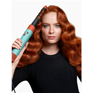 Dyson Airwrap i.d.™, Bluetooth®, 1300 W, Ceramic Patina/Topaz, mėlynas/oranžinis - Daugiafunkcis plaukų formavimo prietaisas