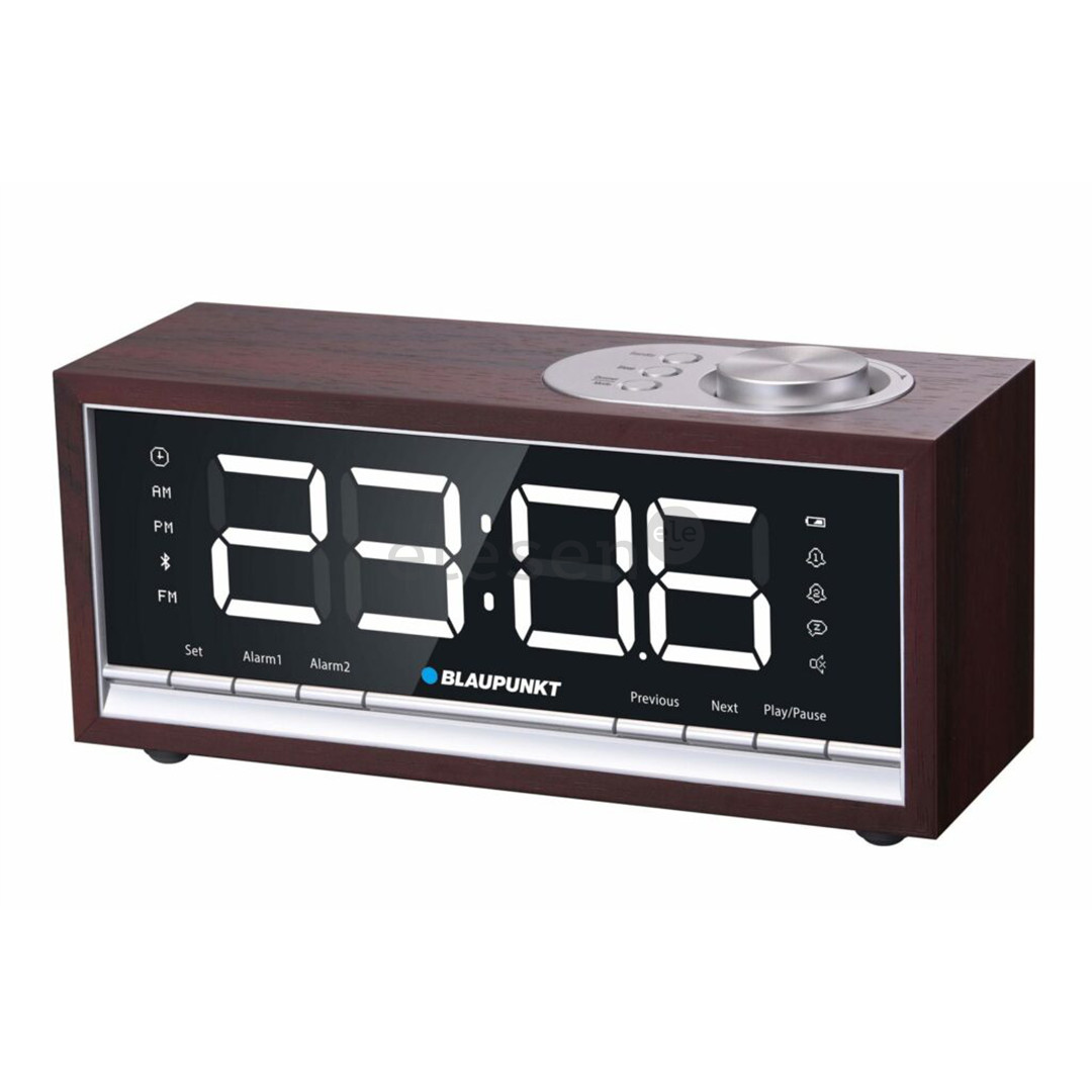 Blaupunkt Clockradio CR60BT, brown - Clock radio