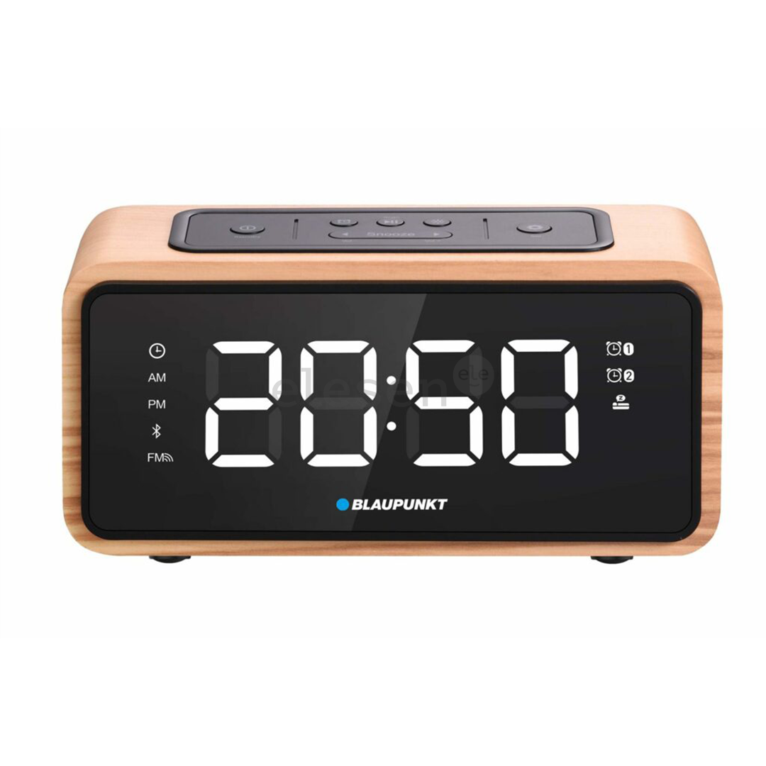 Blaupunkt Clockradio CR65BT, šviesiai rudas - Radijo žadintuvas