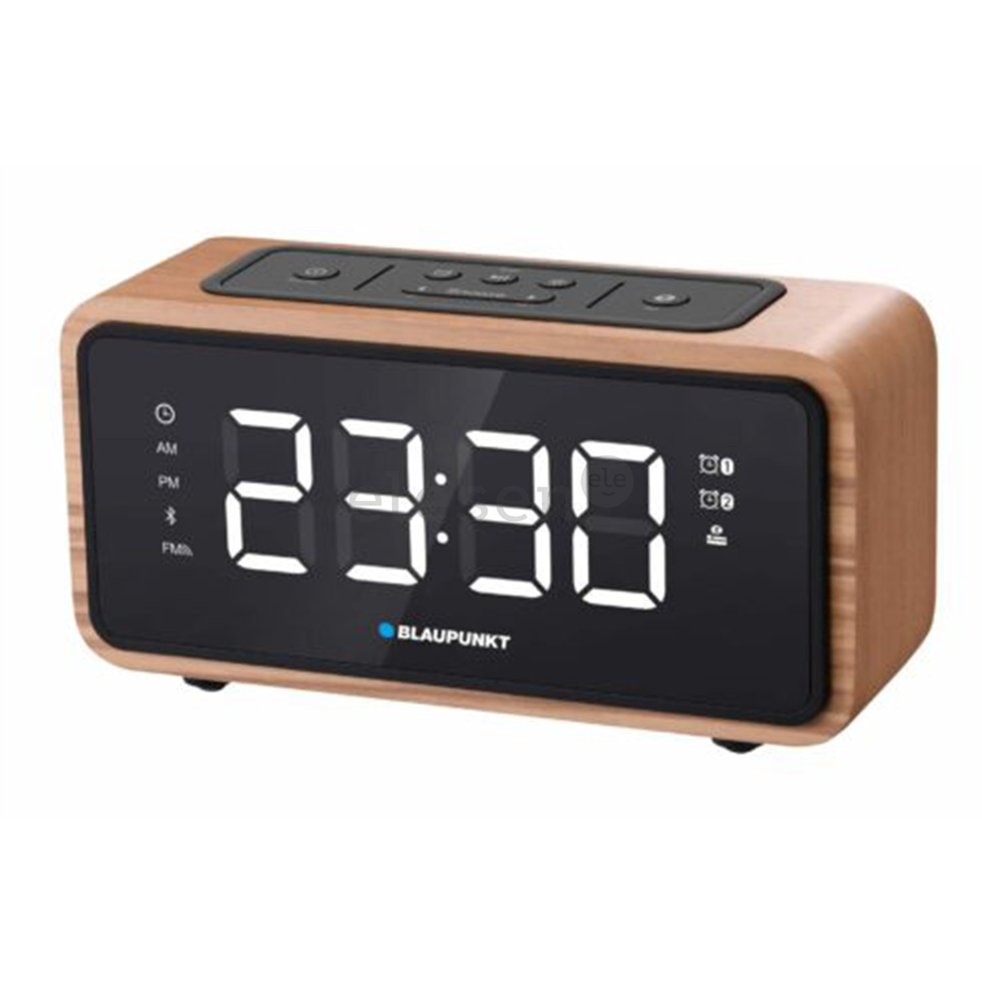 Blaupunkt Clockradio CR65BT, šviesiai rudas - Radijo žadintuvas