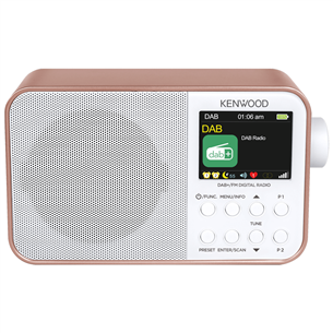 Kenwood Portable DAB+ Radio CR-M30DAB, rausvas/baltas - Radijas CR-M30DAB-R