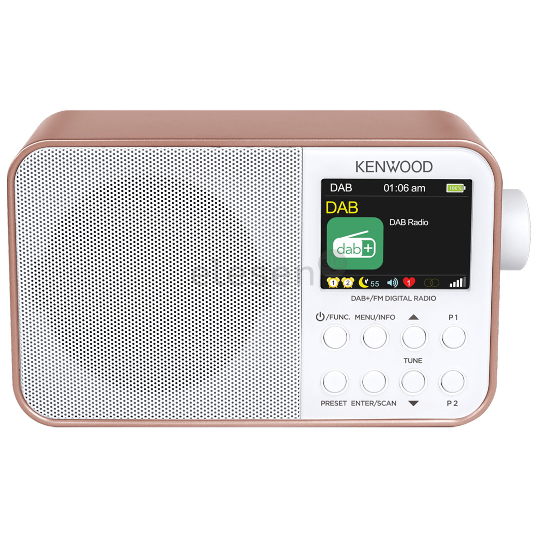 Kenwood Portable DAB+ Radio CR-M30DAB, rausvas/baltas - Radijas