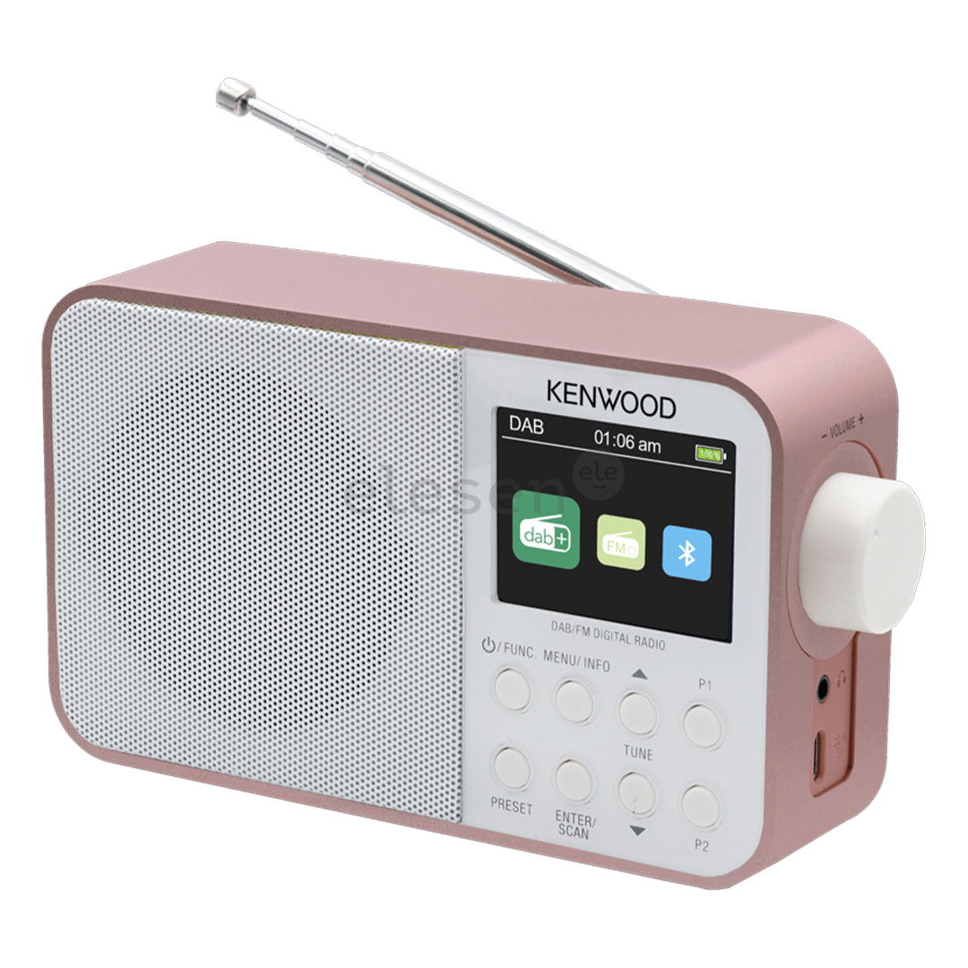 Kenwood Portable DAB+ Radio CR-M30DAB, rausvas/baltas - Radijas