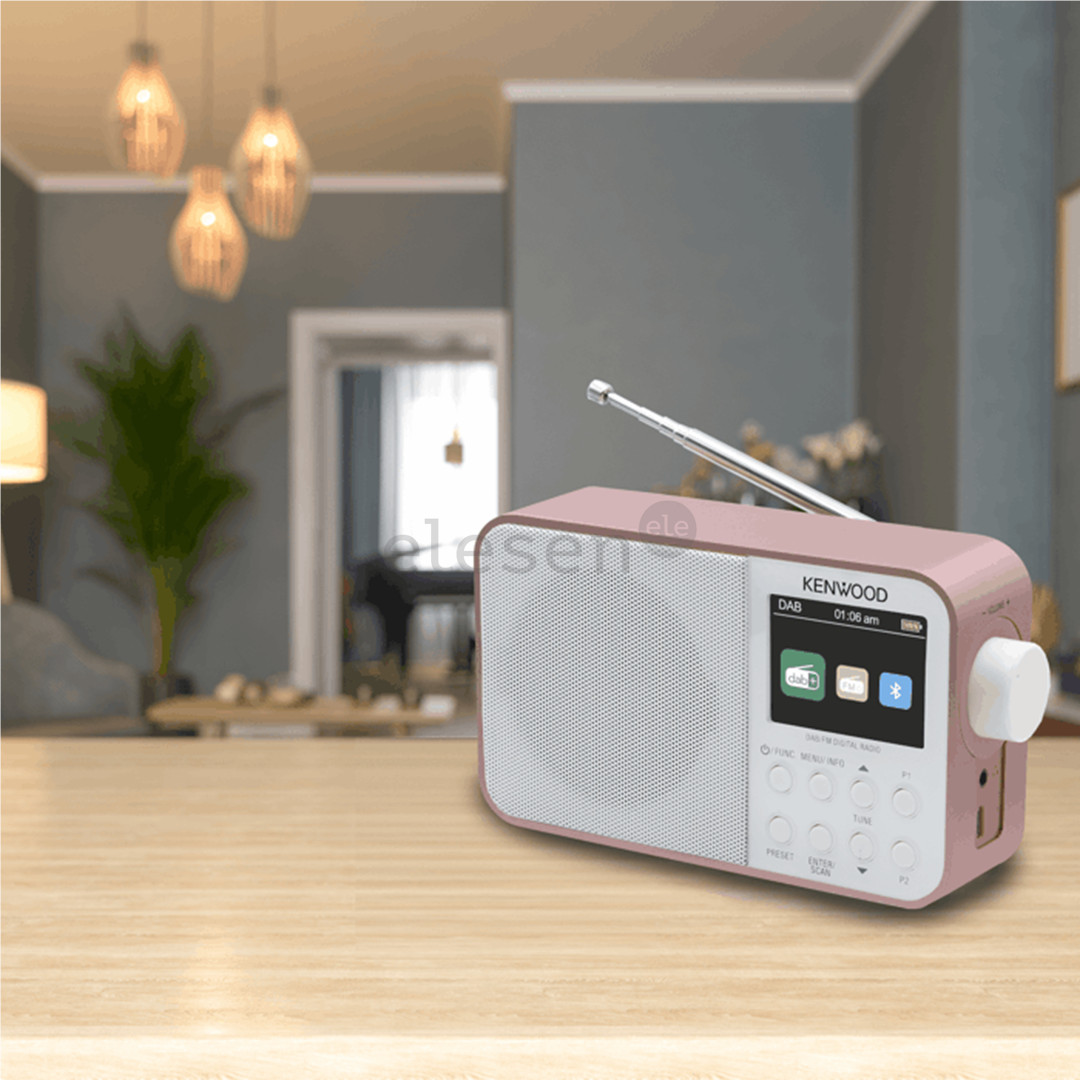 Kenwood Portable DAB+ Radio CR-M30DAB, rausvas/baltas - Radijas