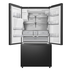 Hisense, NoFrost, 612 L, aukštis 179 cm, juodas - SBS Šaldytuvas