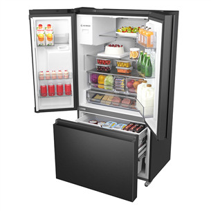 Hisense, NoFrost, 612 L, aukštis 179 cm, juodas - SBS Šaldytuvas