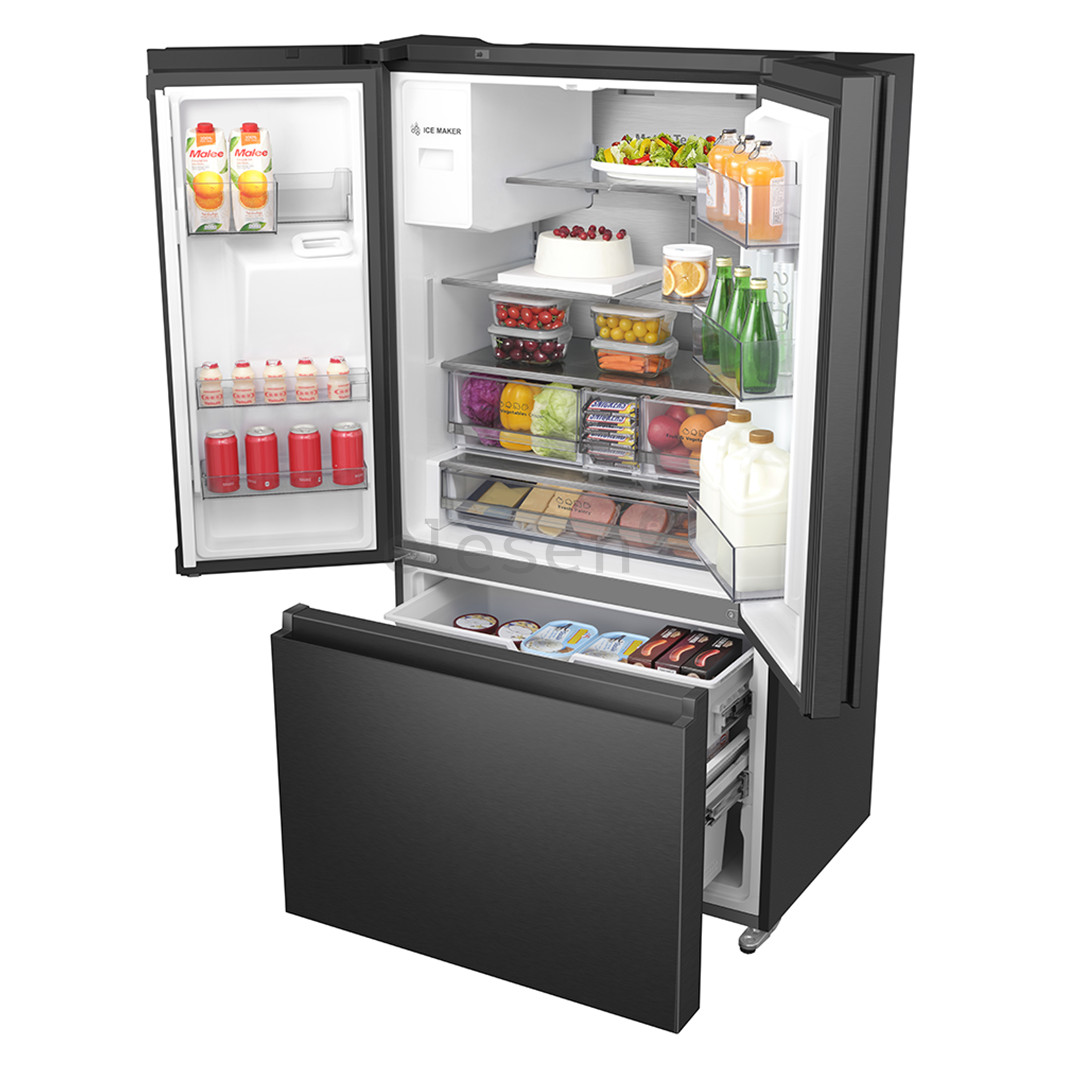 Hisense, NoFrost, 612 L, aukštis 179 cm, juodas - SBS Šaldytuvas