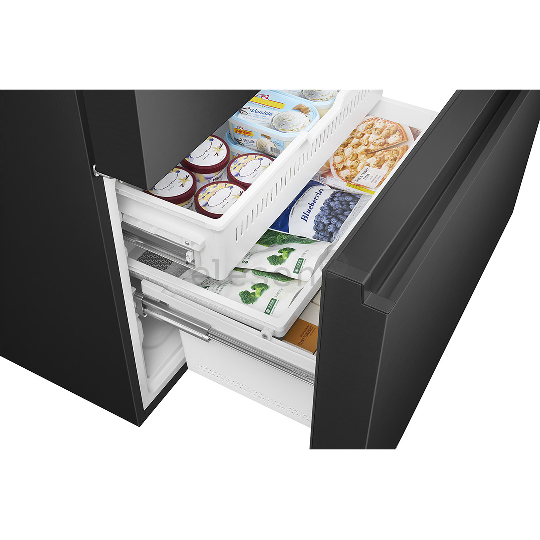 Hisense, NoFrost, 612 L, aukštis 179 cm, juodas - SBS Šaldytuvas