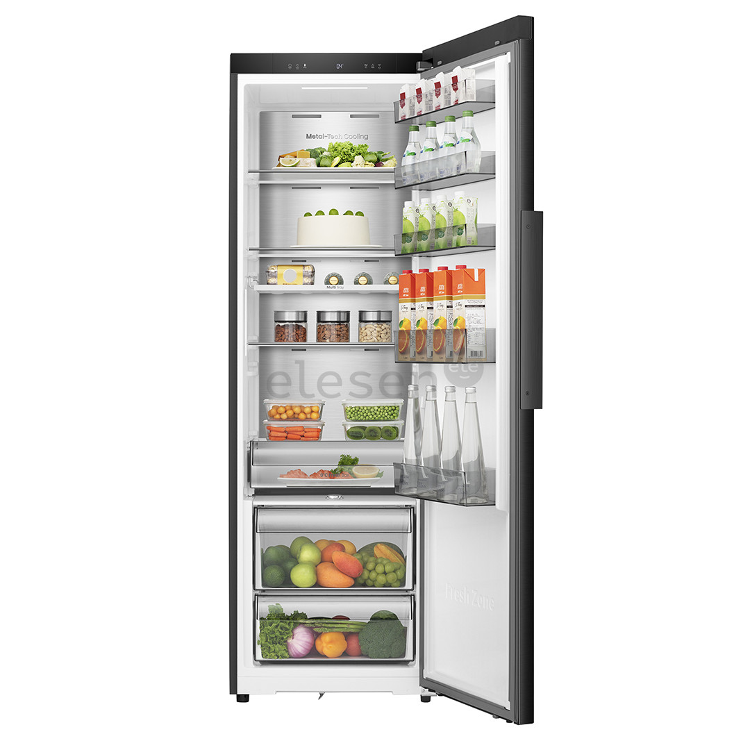 Hisense, 372 L, aukštis 186 cm, juodas - Šaldytuvas