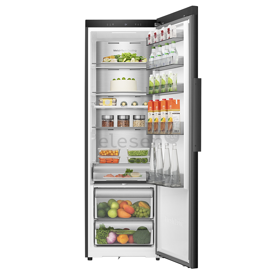 Hisense, 372 L, aukštis 186 cm, juodas - Šaldytuvas