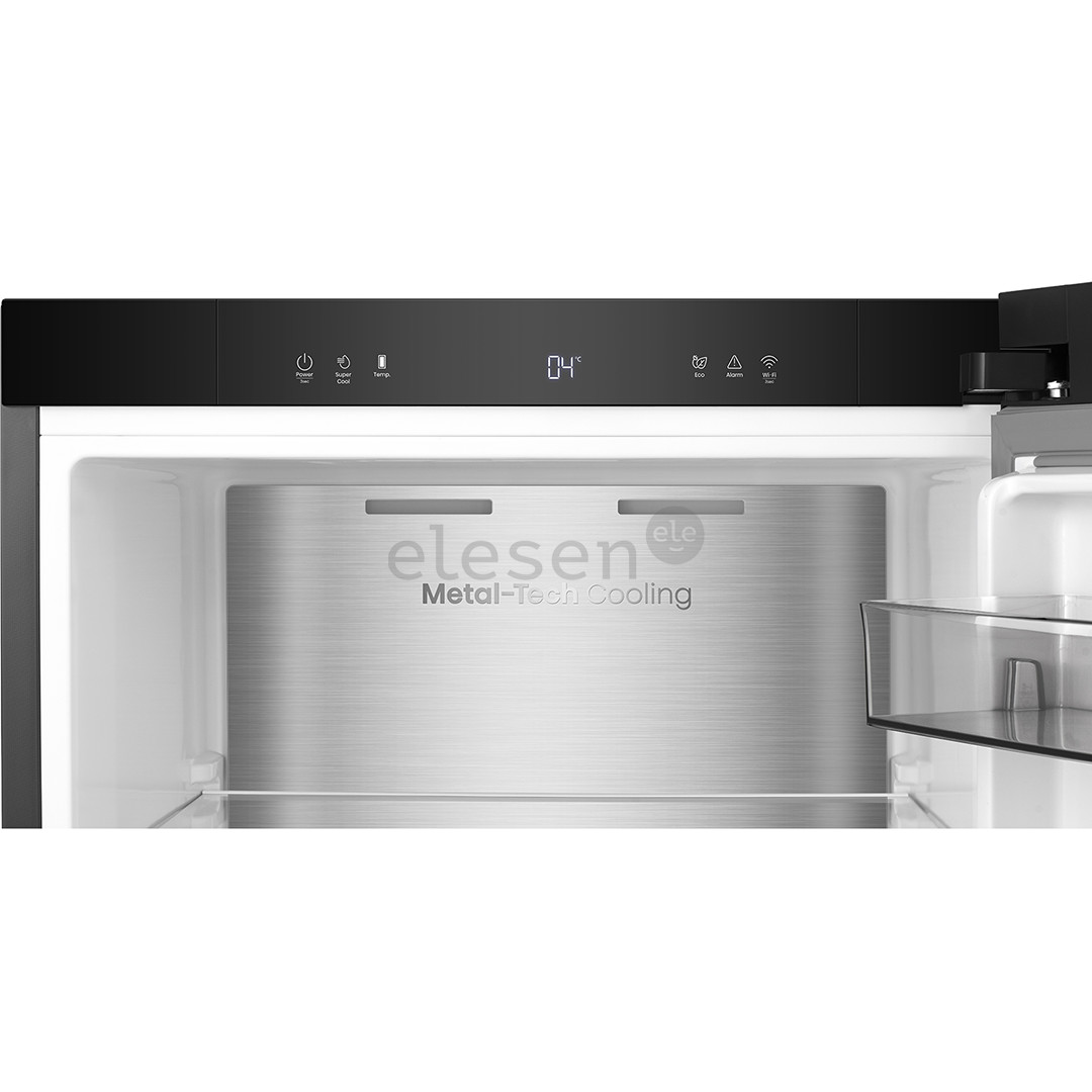 Hisense, 372 L, aukštis 186 cm, juodas - Šaldytuvas