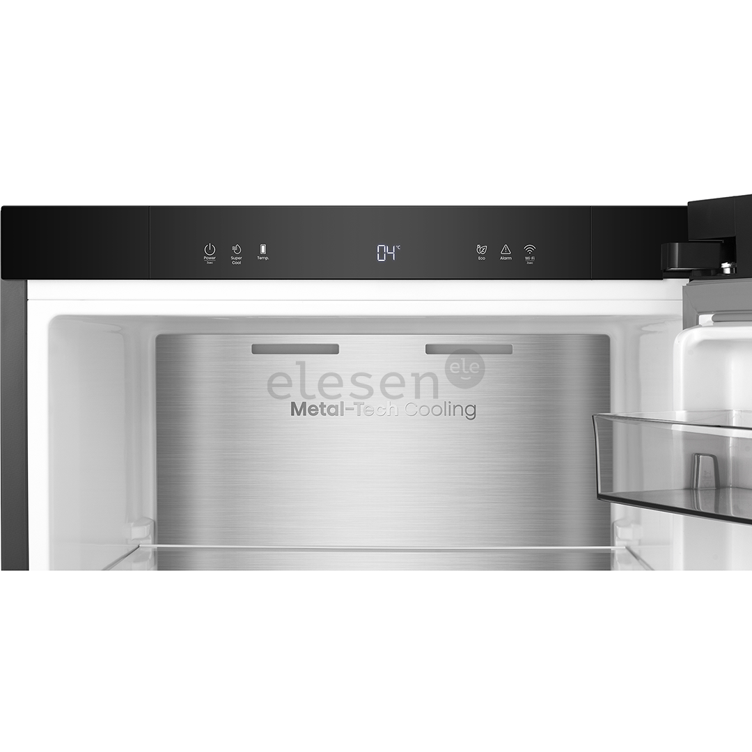 Hisense, 372 L, aukštis 186 cm, juodas - Šaldytuvas