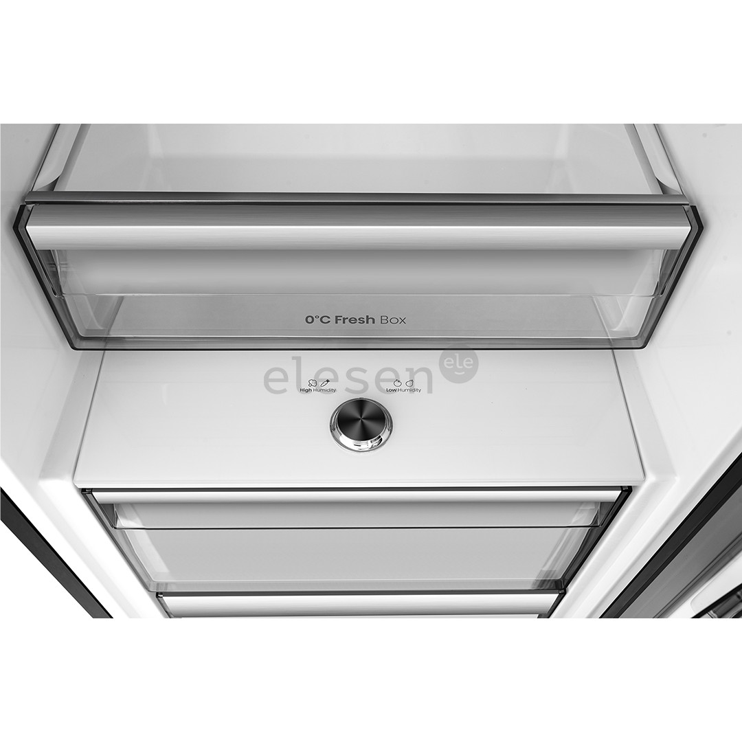 Hisense, 372 L, aukštis 186 cm, juodas - Šaldytuvas