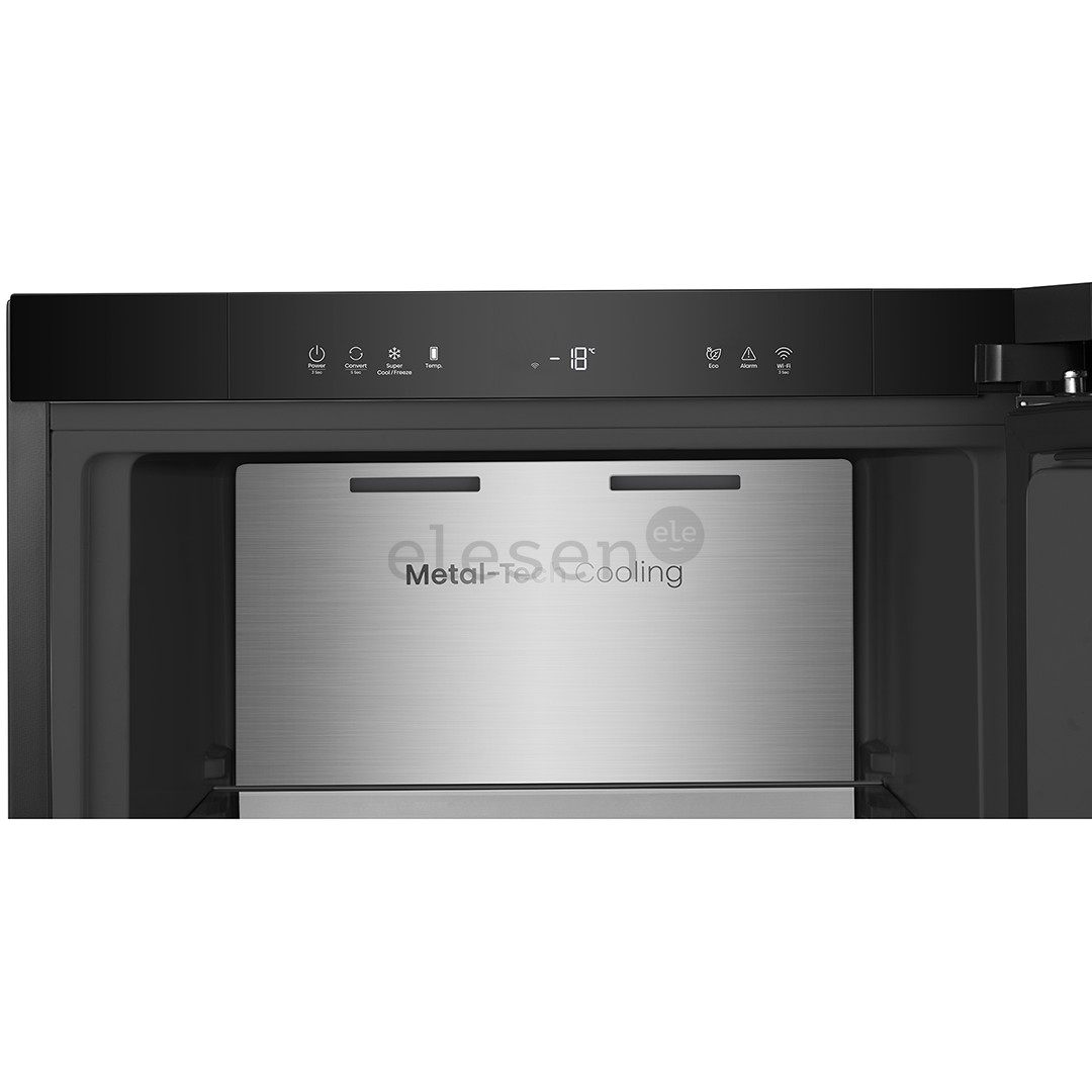 Hisense, NoFrost, 312 L, height 186 cm, black - Freezer