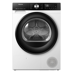 Hisense, 9 kg, gylis 64 cm - Džiovyklė DH3S902BW3