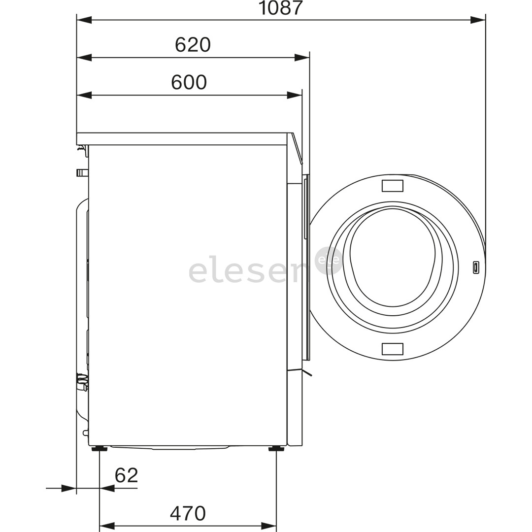 Miele WQ 1000 WPS Nova Edition, 9 kg, depth 60 cm, 1600 rpm - Front load washing machine