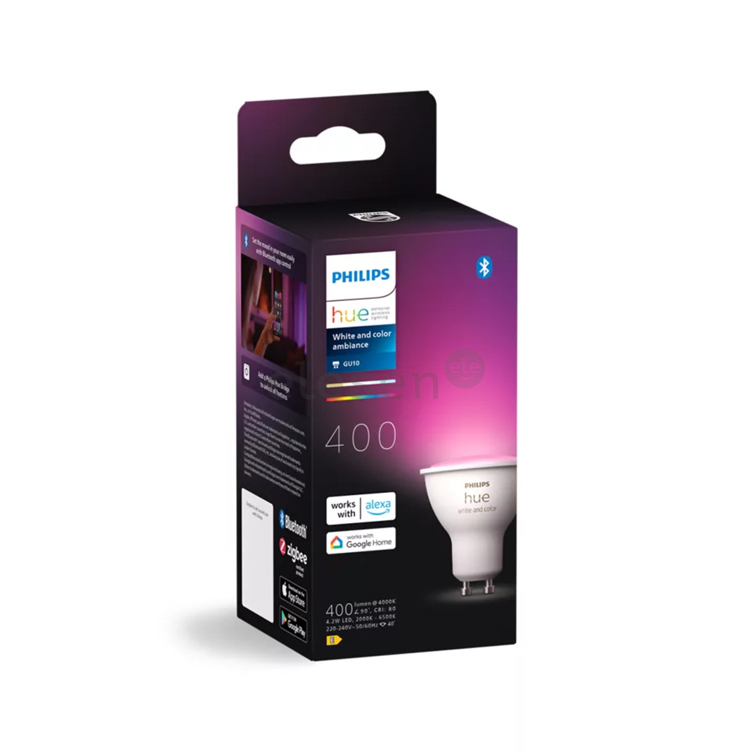 Philips Hue Smart Spotlight, white and color, GU10 - Išmanioji lemputė