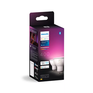 Philips Hue Smart Spotlight, white and color, GU10, 2 vnt - Išmaniosios lemputės