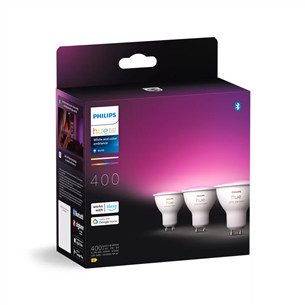 Philips Hue Smart Spotlight, white and color, GU10, 3 vnt - Išmaniosios lemputės