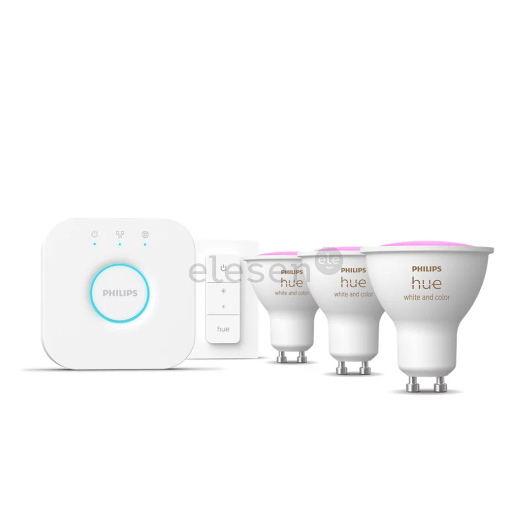 Philips Hue Starter Kit, Smart Spotlights, Dimmer Switch, GU10 3 шт. - Комплект умных ламп