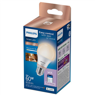 Philips Wiz Smart LED Bulb, E27, 1 vnt., balta- Išmanioji lemputė