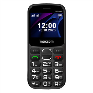 Maxcom Comfort MM443 4G, juodas - Mobilus telefonas MM443