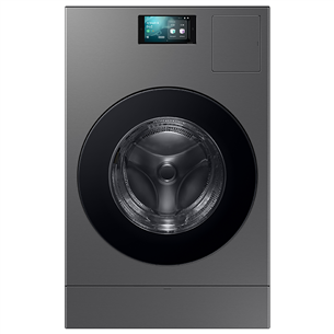 Samsung Bespoke AI Laundry Combo, 18 кг / 11 кг, глубина 87,5 см, 1000 об/мин, серый - Стирально-сушильная машина WD18DB8995BZT2