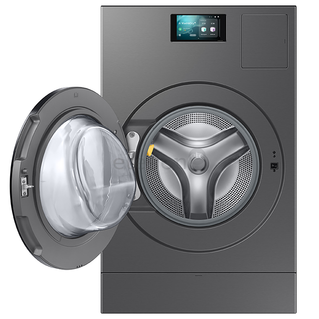 Samsung Bespoke AI Laundry Combo, 18 kg / 11 kg, gylis 87,5 cm, 1000 aps./min., pilka - Skalbimo mašina - džiovyklė
