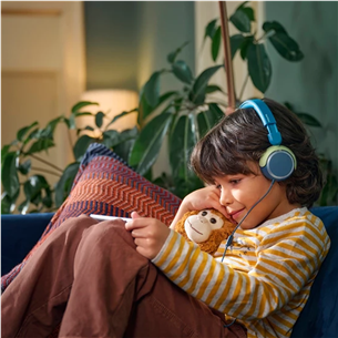 Philips TAK2000, crystal teal - Kids' headphones