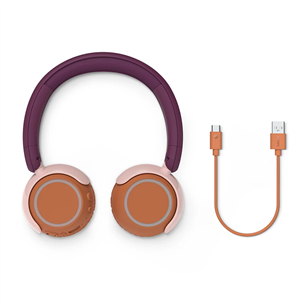 Philips TAK4200, violetinės/oranžinės - Vaikiškos ausinės