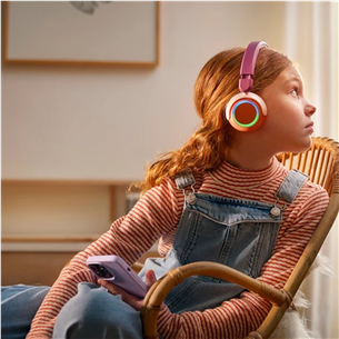 Philips TAK4200, violetinės/oranžinės - Vaikiškos ausinės